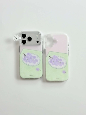 U2 磨砂壳•ins风简约紫色葡萄IMD双层手机壳适用iPhone17新款小众苹果16清新15防摔保护套