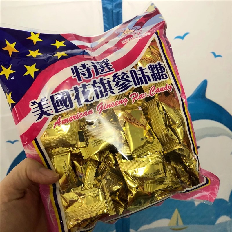 香港进口特选美国花旗参味糖Heroz Eagle滋养润喉糖人参糖硬糖零
