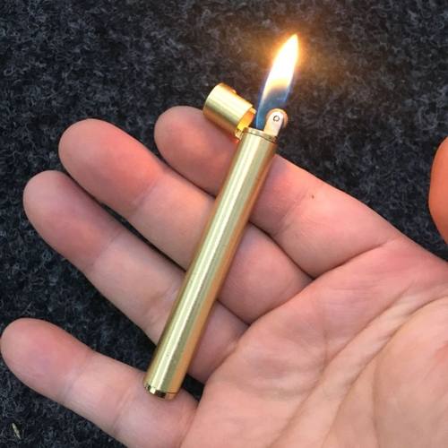 盘龙棍打火机超细创意复古烟型便携充气把玩解压圆柱形男士送好友