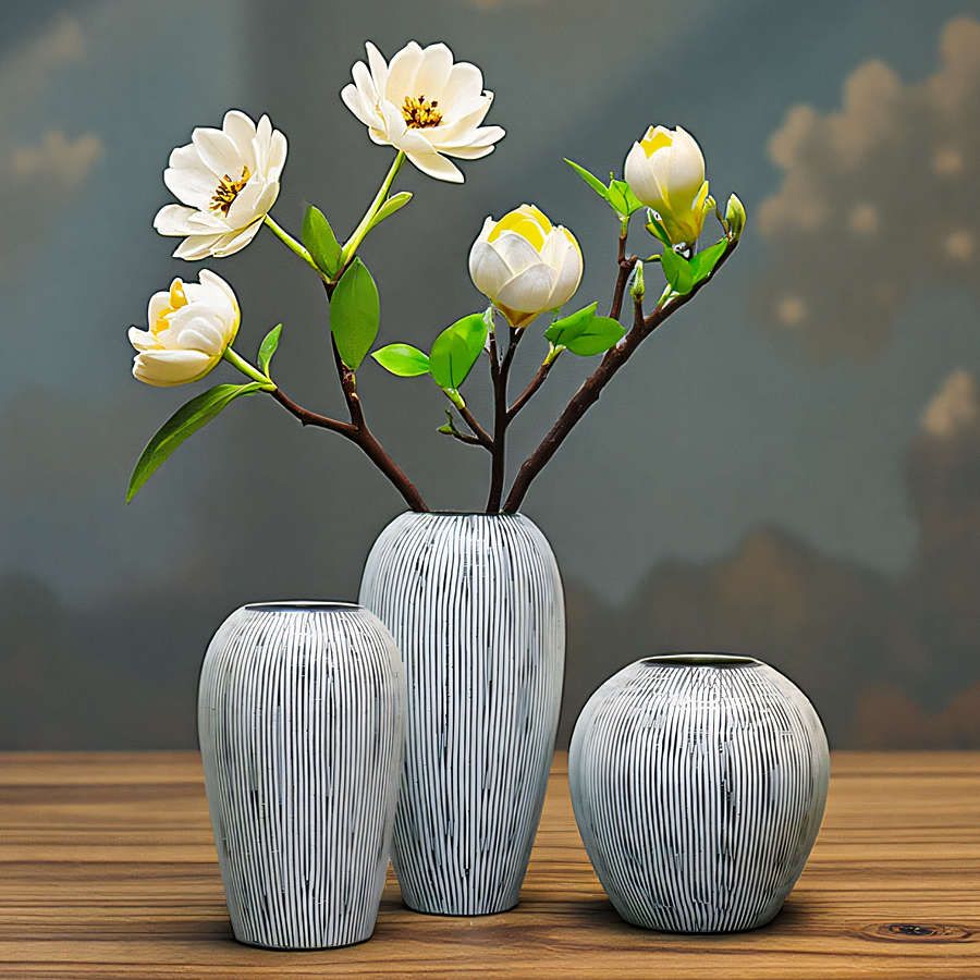 景德镇陶瓷花瓶电视柜装饰品客厅现代简约插干花花器桌面家居摆件