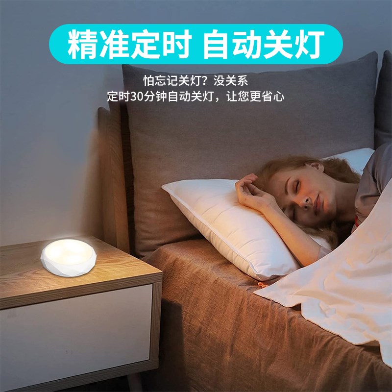 无线遥控小夜灯19色定时可充电卧室床头氛围灯酒柜手办展示磁吸灯