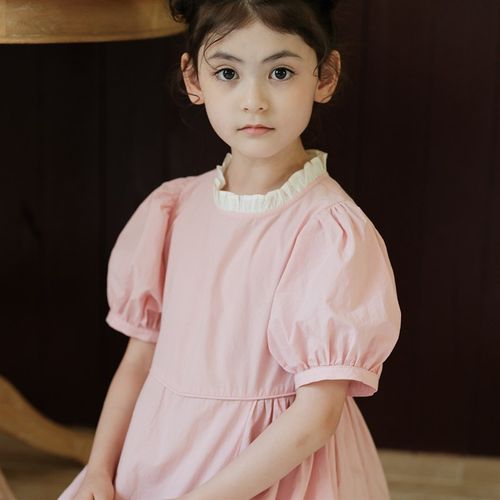欧利娜利 奢华120支长绒棉高支高密水洗肌理感亲肤公主亲子连衣裙