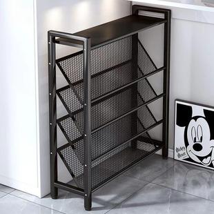 碳钢鞋架架子入户门多层家用门口宿舍简易超窄鞋柜门后鞋架小型9