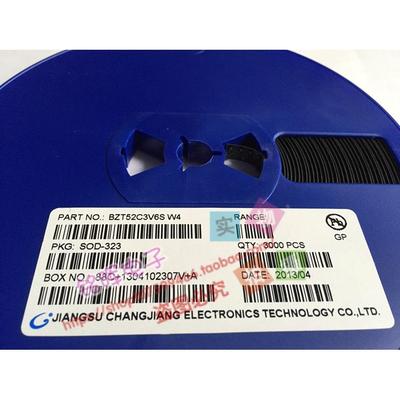 CJ 长电 贴片稳压二极管 BZT52C3V6S 丝印 W4 SOD-323 3.6V 正品