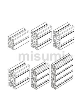 经济型 米思米 欧标40型材 槽宽8mm KLCF8-40120-6000 MISUMI
