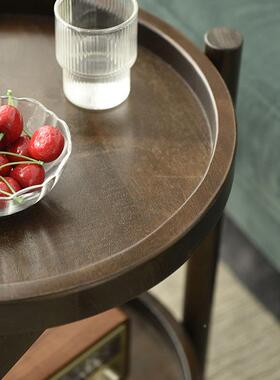 实木边几移动小茶几带轮小桌子迷60655你可沙头发角几简现代约床