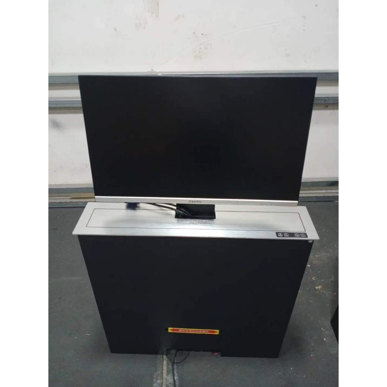 22寸超薄液晶升降显示屏，27寸液晶屏电视翻转器电子桌牌厂家