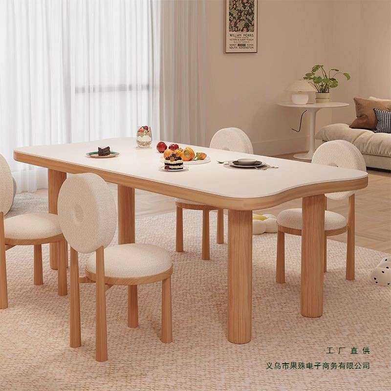 餐桌蜡岩白板用奶油餐桌饭椅家组合小户型长方985形现代实木简约,商业/办公家具,餐桌椅系列,淘宝优惠券,粉丝福利购,淘宝优惠卷