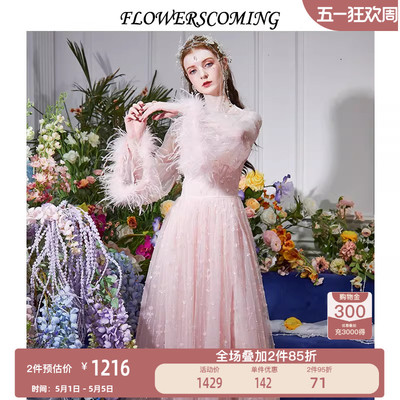花儿開開设计师高定连衣裙