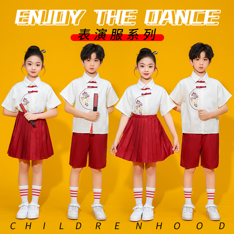 六一大合唱诗歌朗新中式演出服