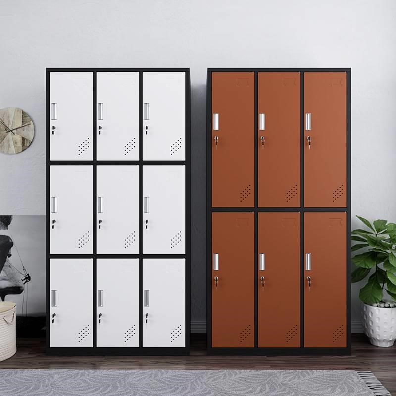 彩色健身房存包更衣柜铁皮电子感应锁员工储物柜浴室书包洗浴中心