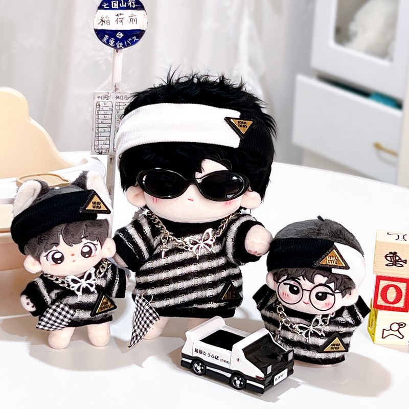 新款棉花娃娃衣g服10cm20厘米娃衣男娃穿休闲毛衣套装玩偶公仔可