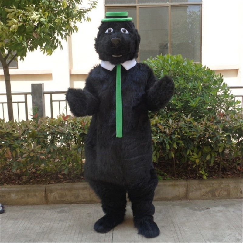 动漫动物园表演道具行走长毛瑜伽熊黑熊巡演出卡通人偶衣服装定制