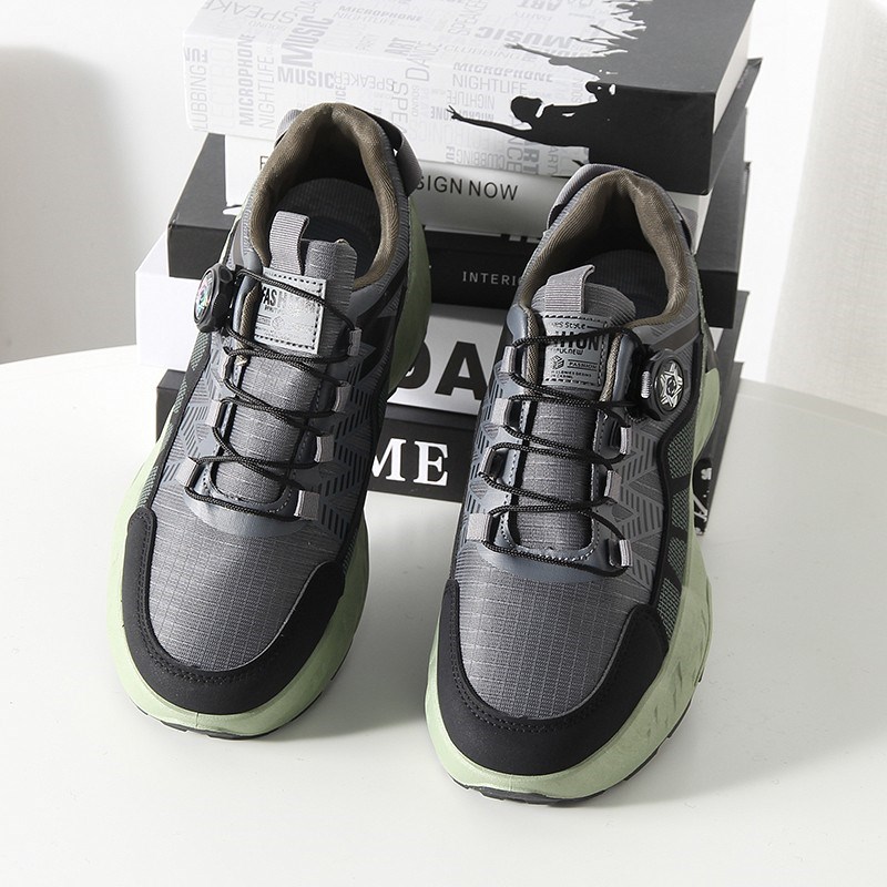 免系鞋带!旋转扣!时尚青年减震慢跑男士鞋潮流百搭透气休闲鞋子