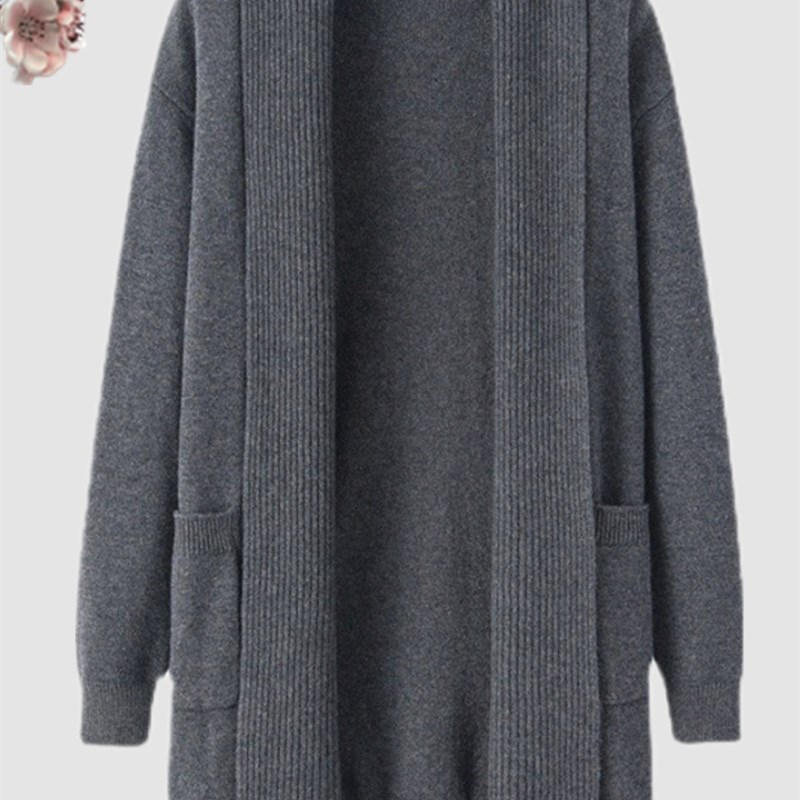 2022新款纯羊绒衫男商务休闲中长款针织羊毛开衫长袖毛衣男