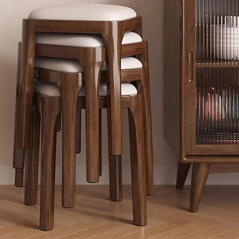 实木凳子家用可叠放软包板凳客厅木头矮凳简约现代小方凳餐桌椅子