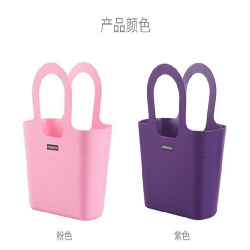 洗漱篮手提沐浴篮洗澡篮浴室洗浴用品收纳篮韩国可爱浴筐篮子蓝框