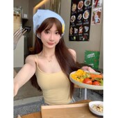 薄款 孕妇装 夏季 外穿内搭显胸brBa纯欲百搭小吊带背心女可拆卸胸垫