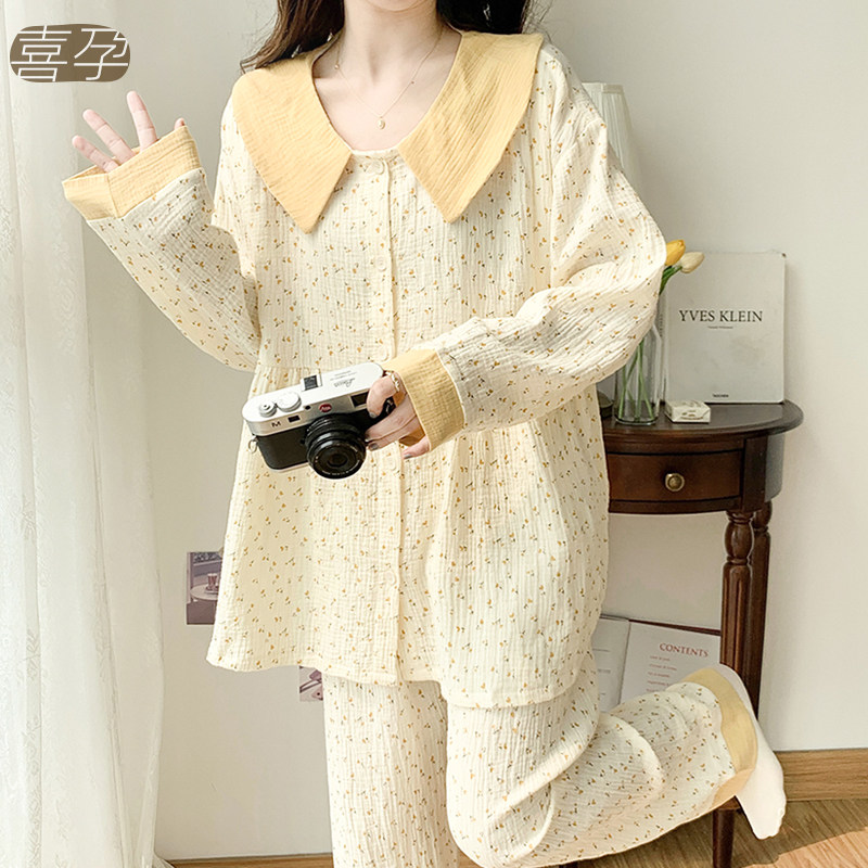 纱布月子服夏季薄款产后春秋冬天纯棉11月份哺乳怀孕期孕妇睡衣女,孕妇装/孕产妇用品/营养,家居服套装,淘宝优惠券,粉丝福利购,淘宝优惠卷