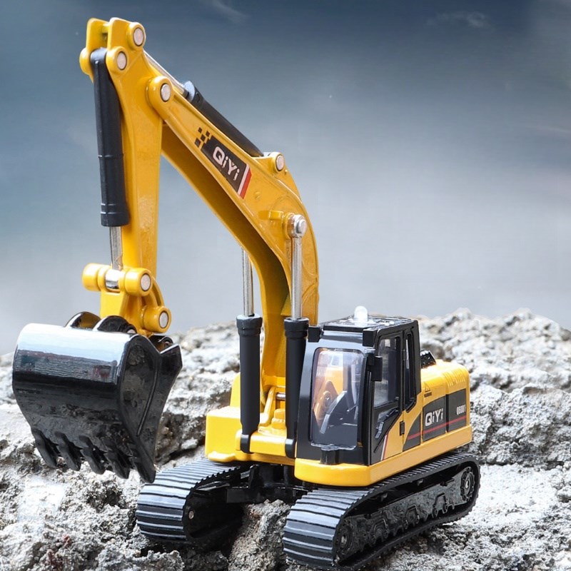 合金履带式挖掘机车模型挖机挖土机勾机佛手工程车声光儿童玩具车