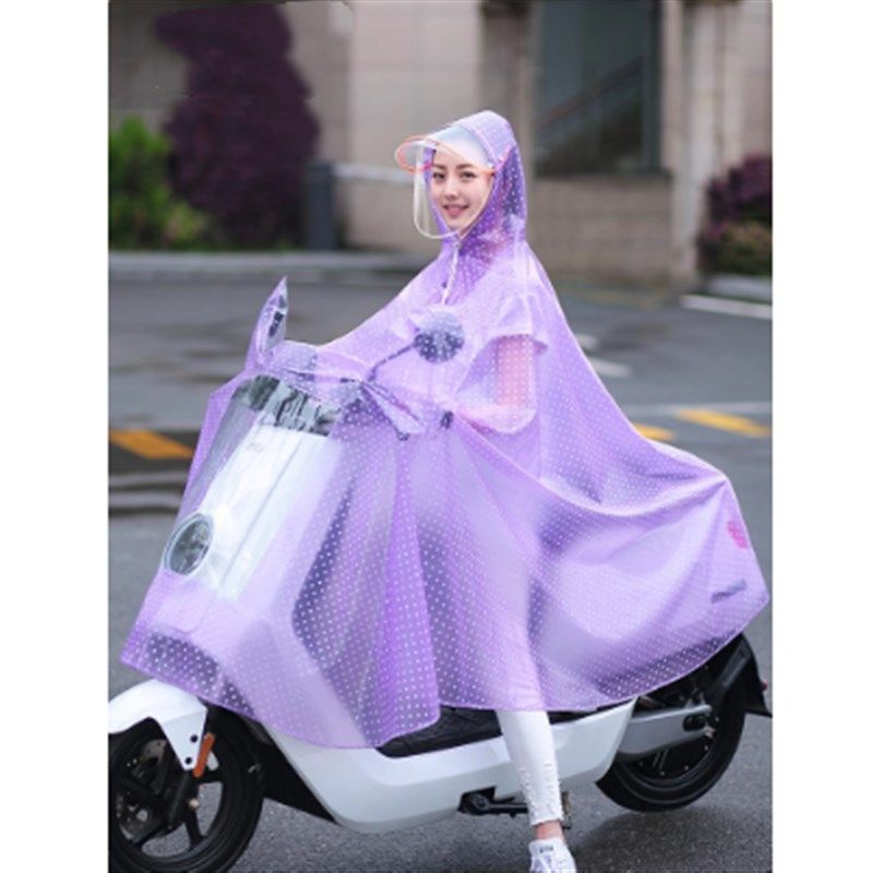 雨衣电动摩托车透明雨批单人女士成人骑行电瓶车电车遮脸防水雨披