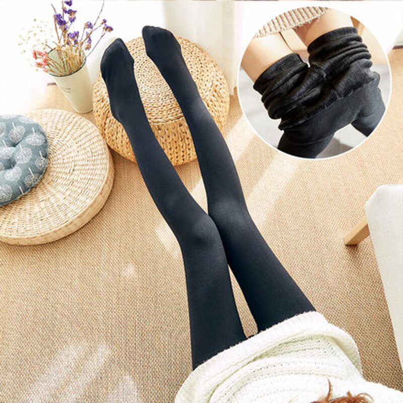 灰色打底裤女外穿春秋薄款一体连裤袜螺纹竖条纹冬季加绒加厚秋裤