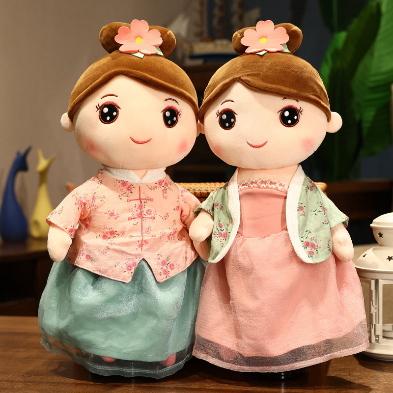 古装汉服公主可爱布娃娃毛绒玩具A安抚玩偶小公仔女孩复古生日礼图片