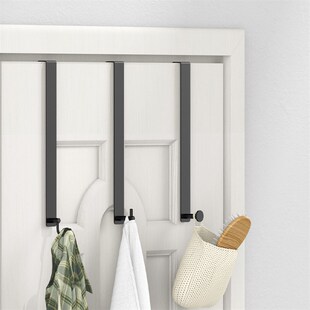 不锈钢门后挂钩免打孔创意单个衣帽钩卧室门上挂衣架进户门置物架