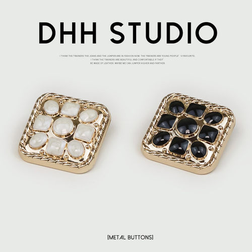 方形毛呢羊绒大衣风衣外套钮扣