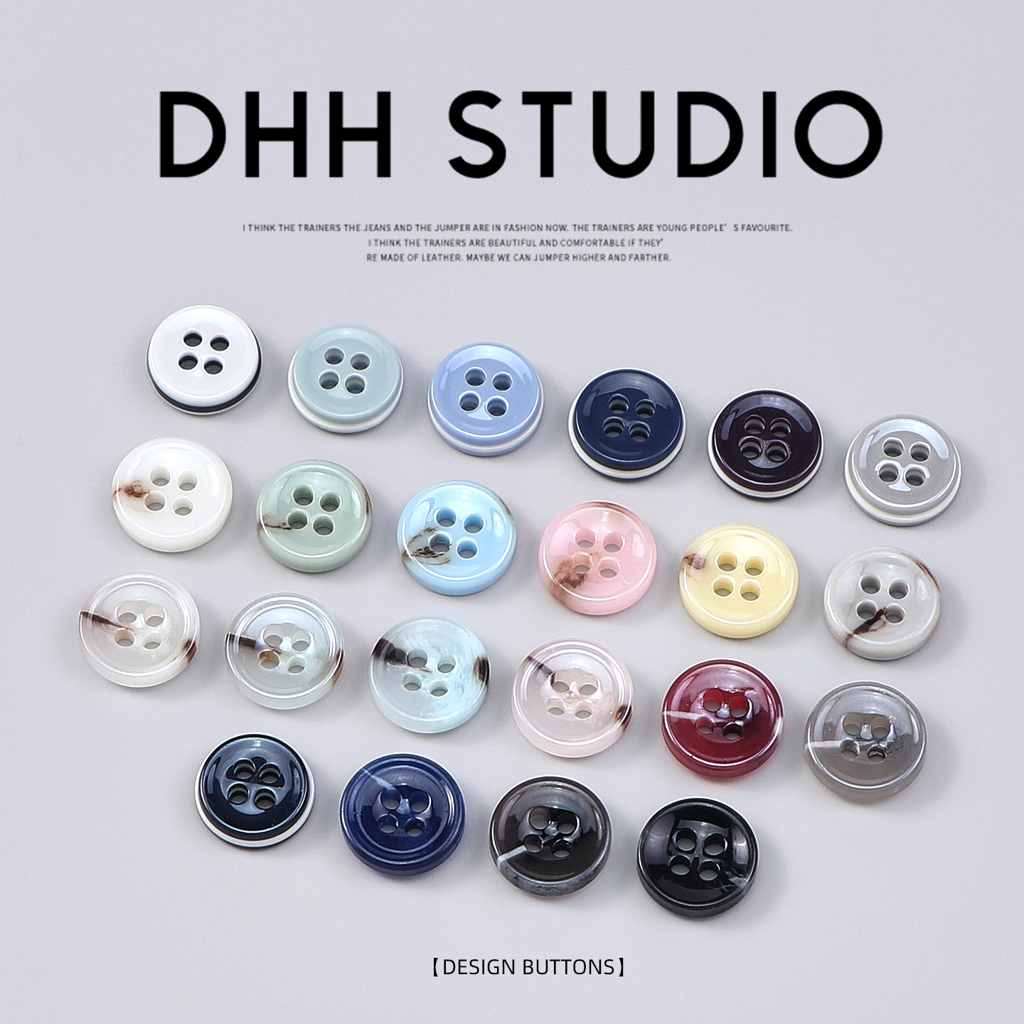 DHH仿陶瓷树脂四眼纽扣圆形百搭衣服衬衫扣子多色衬衣diy装饰纽扣,居家布艺,纽扣,淘宝优惠券,粉丝福利购,淘宝优惠卷