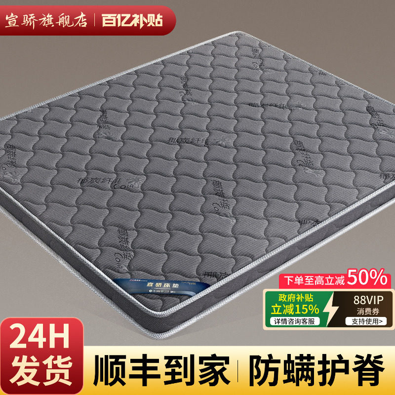 棕垫天然椰棕床垫榻榻米乳胶棕榈垫儿童家用卧室护腰脊床垫可定制