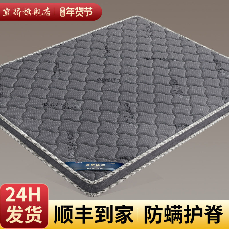 棕垫天然椰棕床垫榻榻米乳胶棕榈垫儿童家用卧室护腰脊床垫可定制