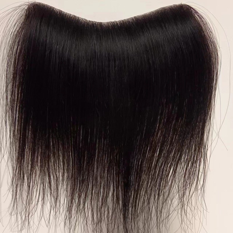 假发男士发际线假发贴前额补发片真发全手织隐形无痕生物头皮刘海