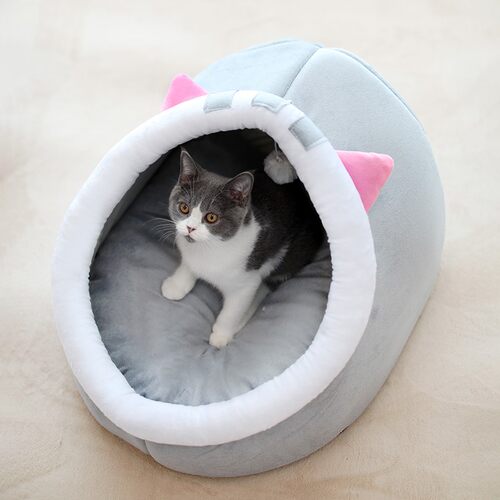 猫窝四季通用半封闭式猫屋猫咪床幼猫别墅狗窝冬季保暖宠物用品