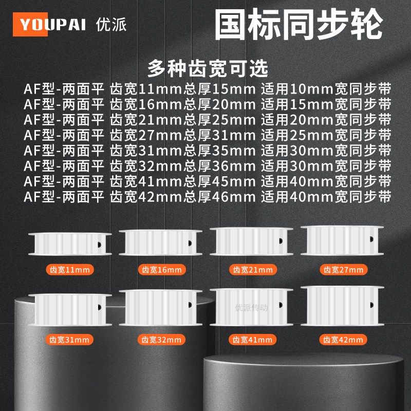同步带轮8M26齿AF型齿宽42内孔19 20 24 25 28机械型同步轮8M现货
