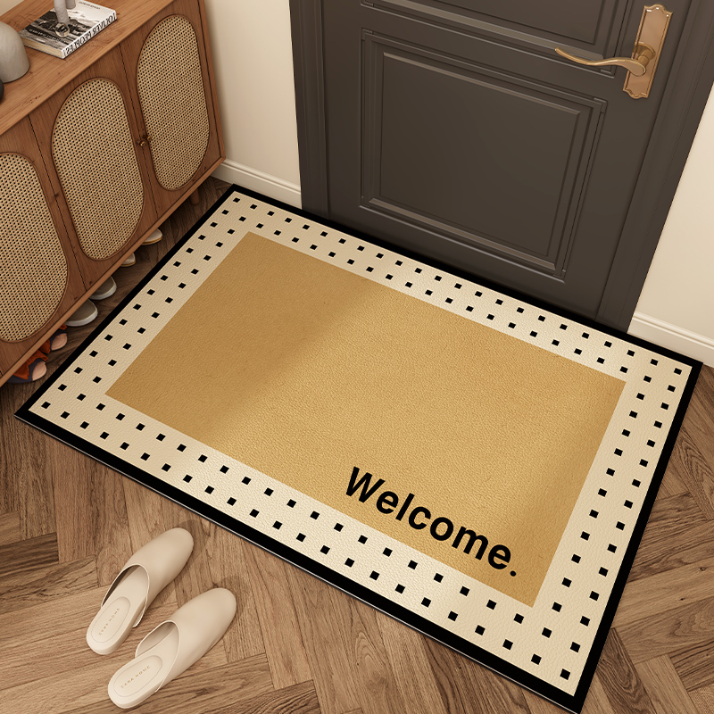 美式复古入户门地垫免洗进户门脚垫家用门口高端门厅地毯玄关门垫