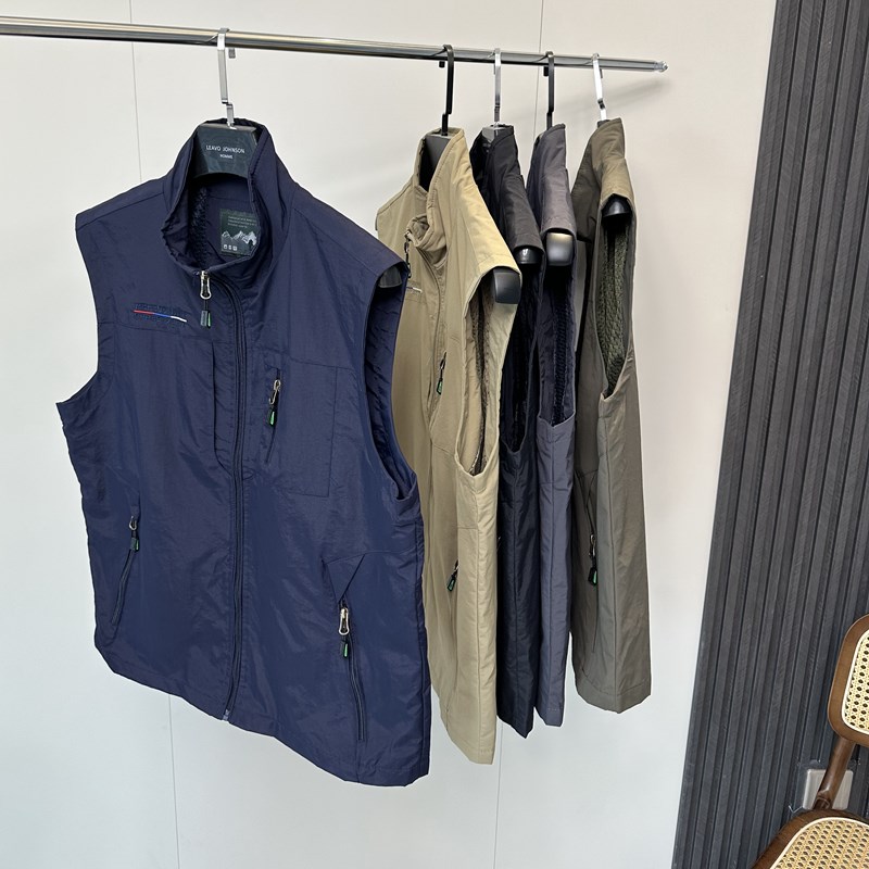 户外机能风! 進口梭织尼龙面料!外贸男装夏季休闲防水马甲外套