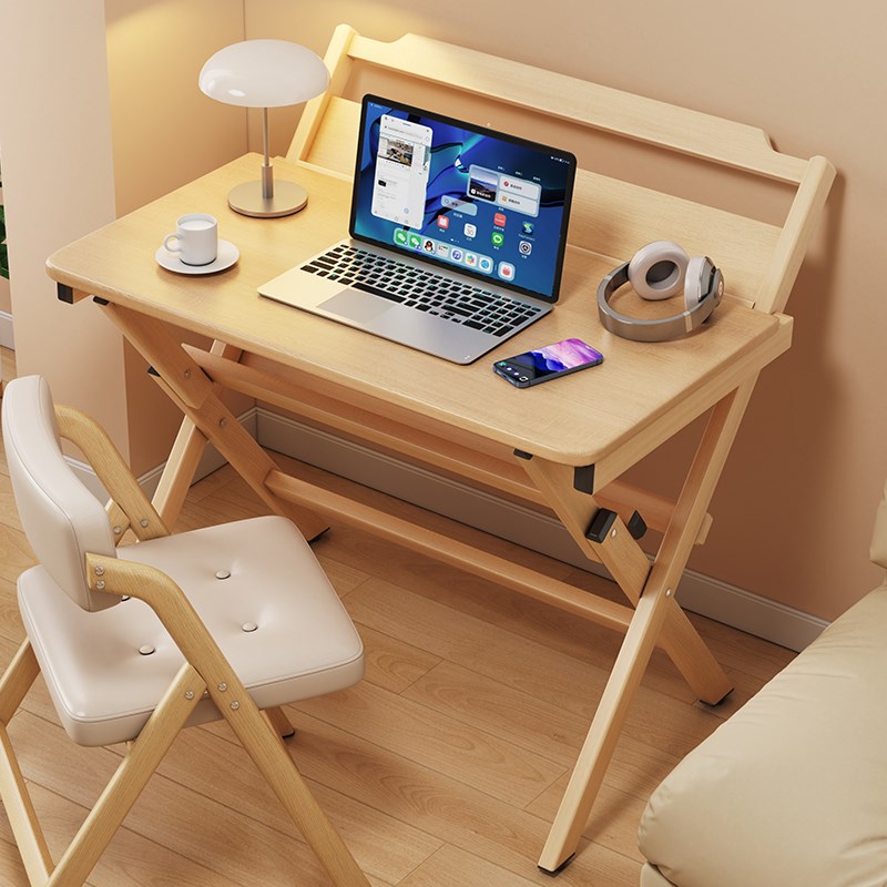 可折叠办公桌台式书桌家用电脑桌卧室小桌子简易学习写字桌长方形