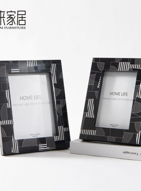 现代轻奢相框摆件 样板间客厅斗柜陈设办公室书柜摆设装饰品摆台
