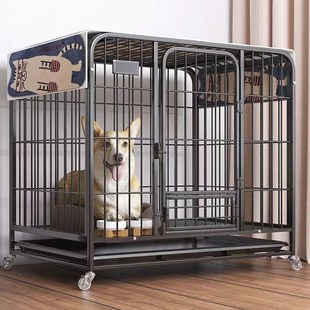 狗笼子方管笼大型k犬室内带厕所分离加粗宠物笼金毛拉布拉多家用