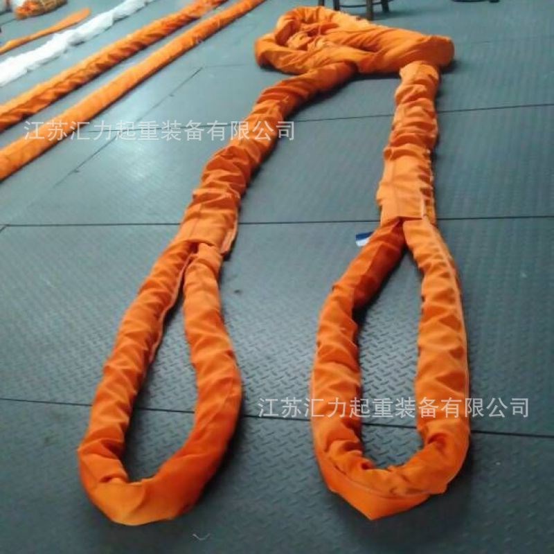 两头扣吊装带60t*17m 两头扣柔性吊装带60t*16m 合成纤维起重吊带
