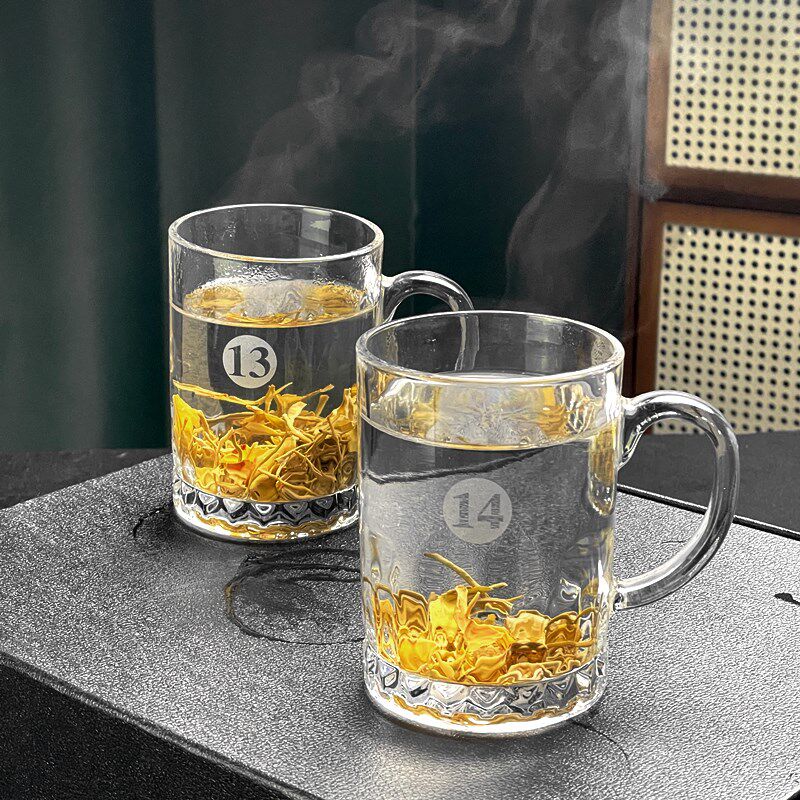 麻将馆茶杯带数字编号啤酒杯棋牌室专用水杯创意定制刻字姓氏logo