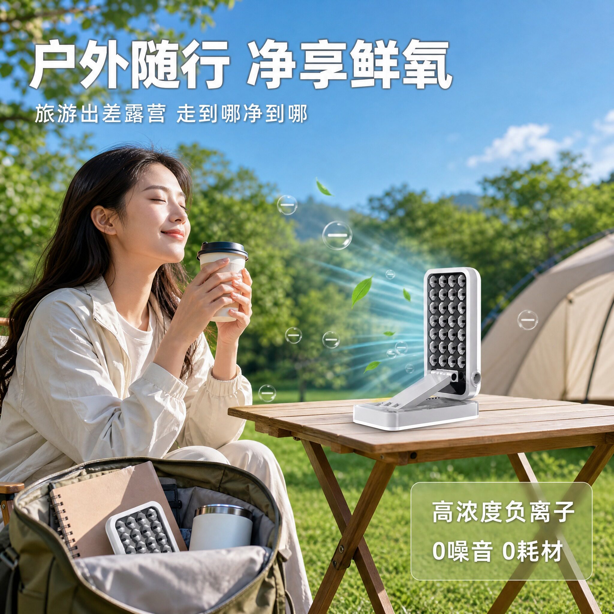 天将军随身负氧离子发生器净化空气高浓度外出方便携带有检测报告