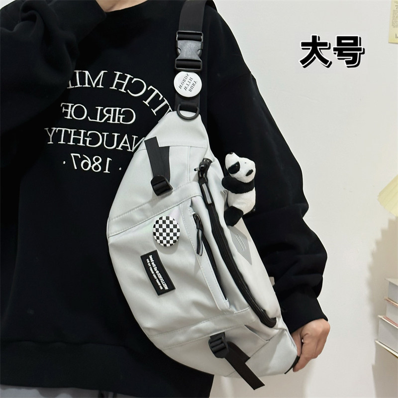 thumbnail for Bag Women's 2025 New Chest Bag Crossbody Bag Men's Waist Bag Mobile Phone Bag Dumpling Bag Sports Canvas Shoulder Bag