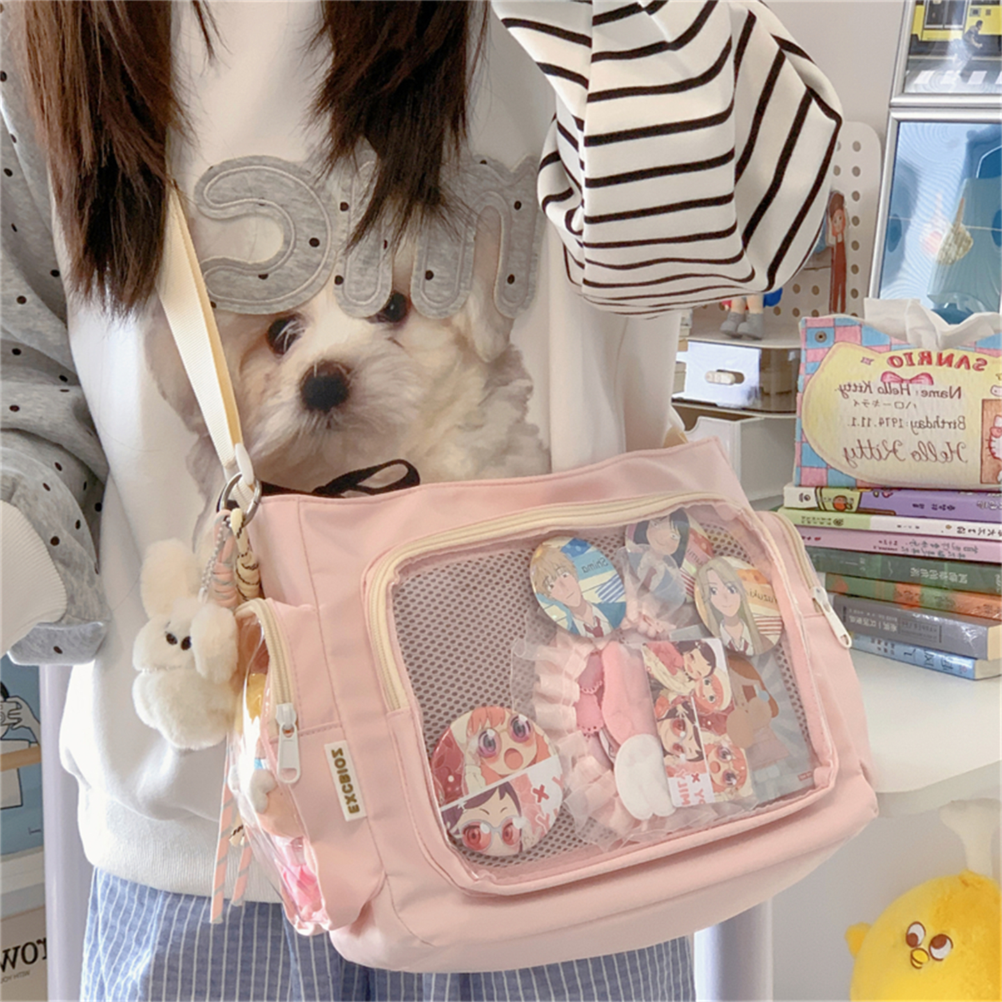 二次元风女生斜挎包学生布包