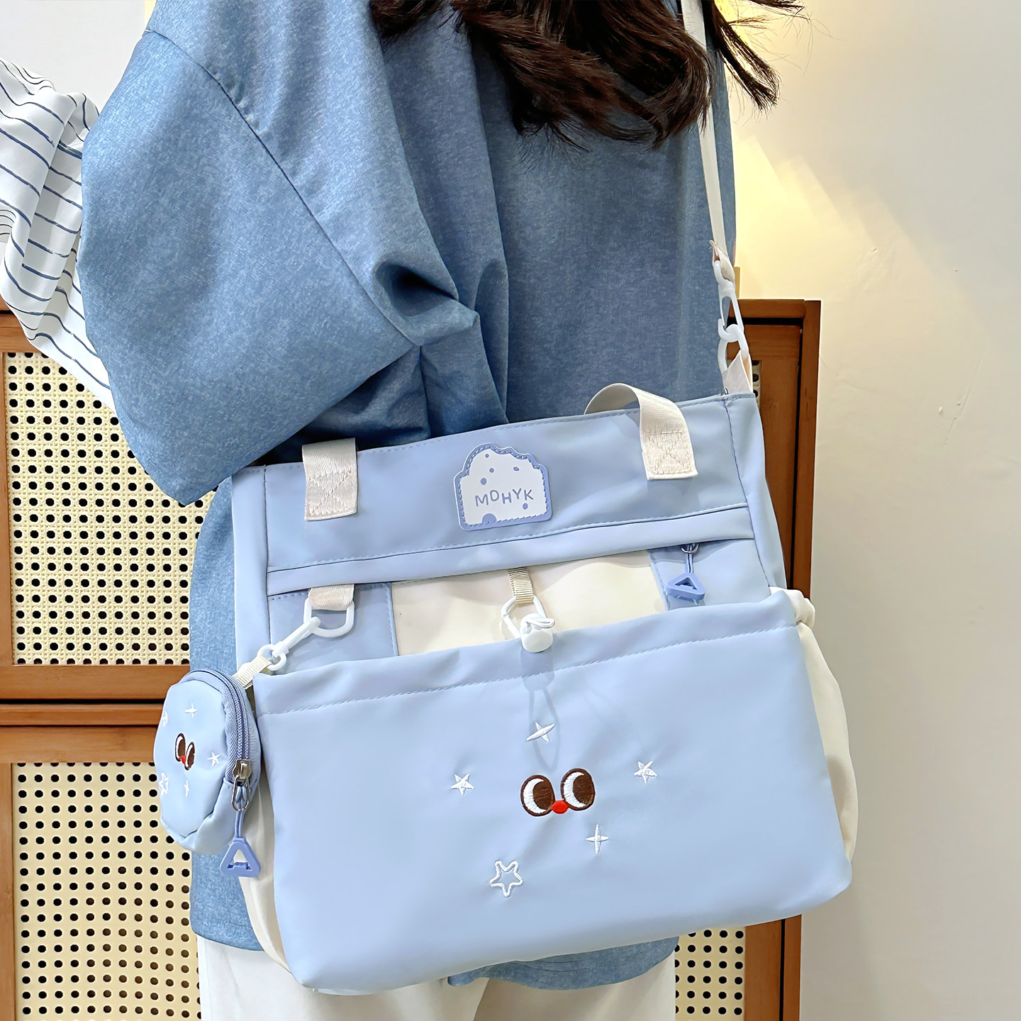 可爱单肩包女大容量少女校园补习手提袋托特包学生上课通勤斜挎包,箱包皮具/热销女包/男包,通用款女包,淘宝优惠券,粉丝福利购,淘宝优惠卷