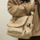 包邮 简约斜挎包包女款 大容量单肩包帆布袋大学生上班上课通勤 差包