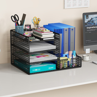 a4可立式文件夹桌面资料证件分类收纳盒架办公用品试卷袋高中生文具大容量伸缩风琴包学生多层练习卷子整理夹