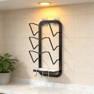 壁挂式锅盖架壁挂式案板砧板锅盖架子炒菜锅盖菜板支架砧板放置架