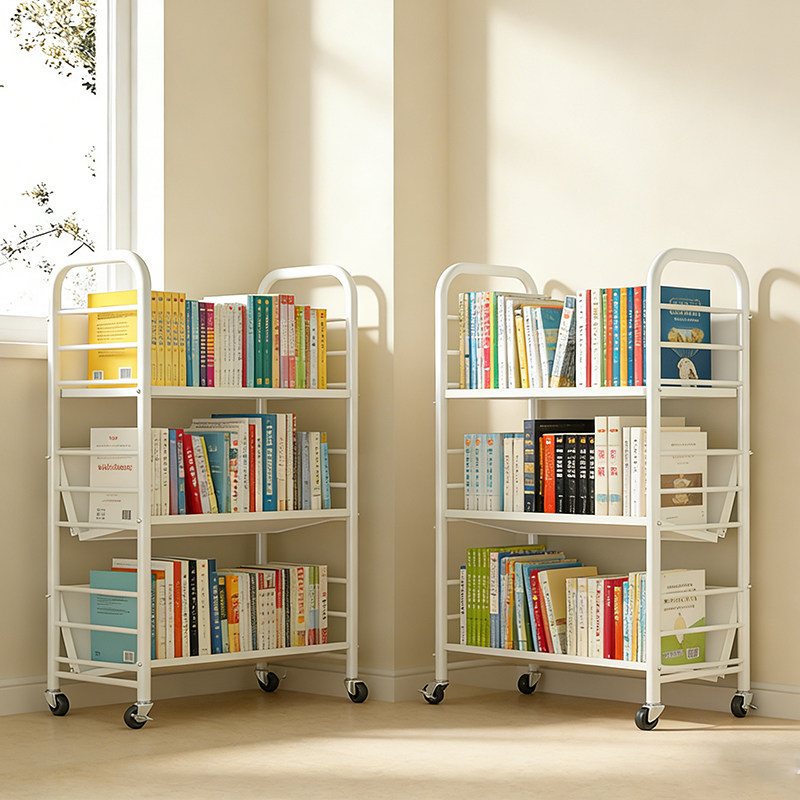 儿童书架置物架落地可移动客厅铁艺书本收纳架初中生专用床头书柜,住宅家具,儿童书架,淘宝优惠券,粉丝福利购,淘宝优惠卷
